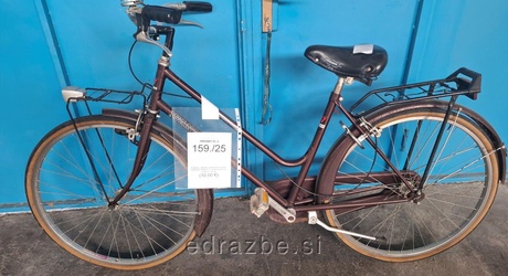 Rabljeno - Žensko mestno kolo znamke WANDER GARLATTI, bordo barve brez znane št. okvirja